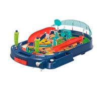 Kids Pinball Machine 2 Player Tabletop Arcades Game with Suction Cups | Compact two-player tabletop pinball game features a launcher, scoring targets, and suction cups for stable screen-free family