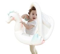 Kids Piscine Float, Canopy Floating Gonflatable, Pliable Safe Swimming Ring, Sturdy Comfort Water Toy for Lakes, Parties, Backyards, Rivers, Families, Adulte, White Color