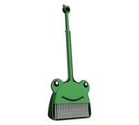 Kids Play Broom and Dustpan Set - Small Frog Cleaning Kit | Housekeeping Helper Toy for Preschool Children, Educational Pretend Play Equipment for Kitchen or Bathroom, Lightweight Safe Tool
