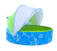 Kids Pool with Canopy | Inflatable ba-by Swimming Pool, Shaded Outdoor