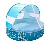 Kids Pools for Backyard,with Canopy and Net Foldable Non Inflatable Water Toy,120x30cm Folding Pool | Ideal for Outdoor, Summer, Patio, Park, Beach, Travel