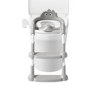 Kids Potty Seat With Step Stool Features A Supportive Backrest And Anti