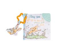 Kids Preferred Guess How Much I Love You... Jouet de dentition interactif pour bébé de 12,7 cm avec sons froissés, textures douces, couleurs vives et matériaux sans BPA pour un jeu sensoriel sûr et