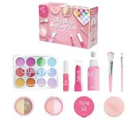 Kids Pretend Makeup Kit, Cosmetic Play Set for Girls, ABS Safe & Toy for Birthdays and Christmas, Fun Accessories for , for Imaginative Play, 19x10x13cm
