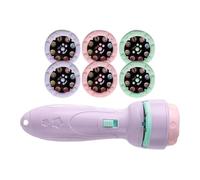 Kids Projection Torch Flashlight with 40 Patterns - Mini Educational LED | 4.53" x 1.5" (11.5cm x 3.8cm) Compact Ergonomic ABS Housing, 40 Swappable Visual Projection Patterns, Soft Eye-Care
