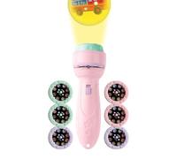Kids Projection Torch Flashlight with 40 Patterns - Mini Educational LED | 4.53" x 1.5" (11.5cm x 3.8cm) Compact Ergonomic ABS Housing, 40 Swappable Visual Projection Patterns, Soft Eye-Care