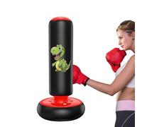 Kids Punching Bag, Inflatable Training Equipment, 51.18x23.62 inches Bag with Stable Build, Boxing Practice Pillar, Fitness Target with Vertical Style, Karate Gear for Boys and Girls