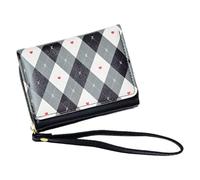Kids Purse - Plaid Wallet for Girls | Lovely Bifold Short, Large Capacity, Multiple Card Slots with Stylish Look & Handy Design for Children, Teenage, School and Everyday Use 4.13x1.18x3.15in