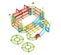 Kids Race Track- 54x30cm Ramp Car Playset, Jeu de Course imaginatif alimenté par Batterie, kit de Construction créatif électronique PP avec 92 pièces | Activités d'intérieur pour lesenfants garçons