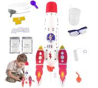 Kids Rocket, Space Toy, STEM Science Kit, Interactive Design, Educational Build, Colorful Parts, Skill Development, Safe and Easy to Use, Creative Play, Perfect for Preschool, Learning Use, (ABS)