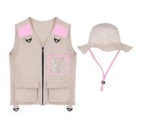 Kids Safari Vest with Hat - Outfit Kid Outdoor Safari Cargo |