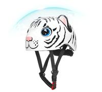 Kids Safety Helmet, Tiger Print Bike Headgear, 18.5-21.26in Adjustable Scooter Protection Shell with Resistant Build, Ventilated Hard Shell Design, Outdoor Cycling Commute Use for Children