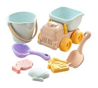 Kids Sandbox Toy Set with Shovels Bucket and Transport Vehicle