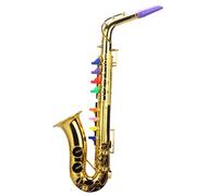 Kids Saxophone Toy, Simulated Musical Instrument with 8 Bright Colored Keys, Cartoon Saxophone for Early Education Fun at Home Nursery Classroom Or Daycare Center Play 13x9.5x36cm