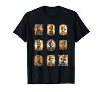 Kids Scary Halloween Portraits of Pumpkin Heads T-Shirt