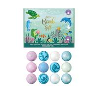 Kids Scented Bath Bomb Kit, Natural Fizzy Balls, Large Capacity with Individual Wraps, Skin Friendly Botanical Hardware, Decorative Aromatic Ornament with Fun Look, Birthday Gift for Boys and Girls