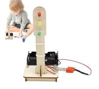 Kids Science Kit, Traffic Light Experiment Playset, Wooden Educational Toy for STEM Activities, Hands-on Science Project Builder, Fun Learning Experience for Young Minds, Compact Size, 6x7x14cm
