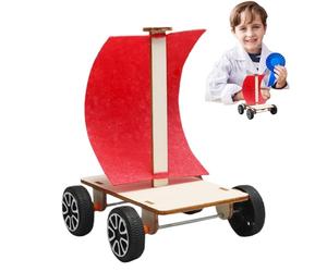 Kids Science Kit - Wooden STEM Model Building Project Set | Educational Wood Car Craft Construction Toy | Interactive Science Experiment Learning Activity for Children Classroom Home Study Use