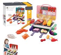 Kids Sensory Kitchen,Magic Meals Kids Grill with Smoke Sound Light, Interactive Grill, Children's Cooking Toy Set - Birthday Edition Interactive Grill (Pink)