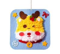Kids Sewing Kit - Easy Christmas Embroidery Craft for Girls/Boys | Beginner Friendly Do It Yourself Threading Set with Holiday Designs for Ages 4 to 12, Birthdays, Crafts, Learning, Fun Activities