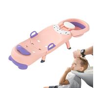 Kids Shampoo Chair, Foldable Salon Seat, 45.66in Portable Washing Station, Adjustable Headrest Support, Comfortable Reclining Design for Home, Toddler, Haircare Solution
