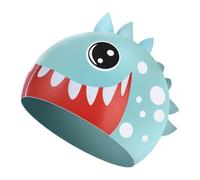 Kids Shark Swim Cap - Fun Silicone Waterproof Design | Long Hair Bathing Hat Non-Slip Stretch | For Boys Girls Children Beach Pool Outdoor Sports Comfortable Keep Hair Dry