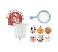 Kids Shower Bath Toy - Interactive Pool Basketball Hoop with 6 Animal Balls, Suction Cup Frame, Fun Aquatic Game Set, Imaginative Play Accessory, Travel Entertainment for Boys, Girls and Children