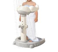 Kids Shower Stand, Adjustable Bath Support System, Non Slip Standing Holder Tool Set, 16.54x14.37 Inches Portable Baths Safety Frame Design Style for Home Travel Use