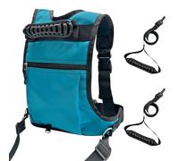 Kids Ski Harness - 420D Oxford Plaid Trainer | Waterproof Children Snowboarding Strap, Easy Lift Handle for Beginner Boys and Girls Skiing Speed Control with Detachable Leash and Backpack