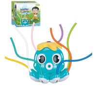 Kids Sprinklers, Yard Toy, 5.91x5.91x6.3 inch Water Sprayer, Octopus-Shaped Outdoor Plaything with 8 Swinging Tubes for Ages 3+ Boys Girls Lawn School Birthday Beach Park Patio Fun