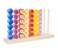 Kids Stacking Toys - Colorful Shape Blocks for Cognitive Development, Fine Motor Skill, and Problem Solving, Kids Learning Toy for Kindergarten Classroom, Natural Wood, 11.81x2.8x6.69 inches