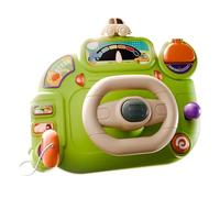 Kids Steering Wheel Toy, Simulated Driving Controller, Educational Driving Pretend, Automatic Sleep Function, Interactive Toy for Youth, Teen, Girl, Family, Friends, Indoor, Travel, 22.3x18.8x9cm