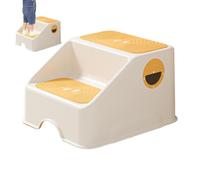 Kids Step Stool - Anti-Slip 2-Step Potty Training Stool for Boys Girls | Lightweight Non-Skid Flexible with Wide Base Safety Grip, Easy Carry Design for Preschool Kindergarten Daycare Home Bathroom