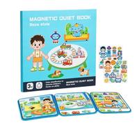 Kids Sticker Book - Portable réutilisable éducational Learning Toy | Reusable Magnetic Sticker Book Features A Portable Design For -free Educational Play On The Go.