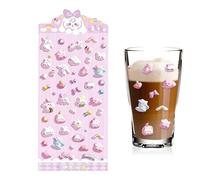 Kids Stickers - Cartoon Animals Foam Reward Stickers for Creative Learning | Soft Textured Decals with Vibrant Designs, Scrapbooking Accessory, DIY Craft Supply, Party Favor, Notebook, Laptop, Girls,