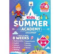 Kids Summer Academy by ArgoPrep - Grades 3-4: 8 Weeks of Math, Reading, Science, Logic, and Fitness Online Access Included Prevent Summer Learning Loss