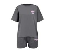 Kids Summer Clothes 2-Piece Set Boys Girls Coconut Tree Print T-Shirt & Shorts, Sporty Beach Outfit for Toddlers (Yellow, 4-5 Years) o60o