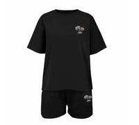 Kids Summer Clothes 2-Piece Set Boys Girls Coconut Tree Print T-Shirt & Shorts, Sporty Beach Outfit for Toddlers (Purple, 11-12 Years) o46o