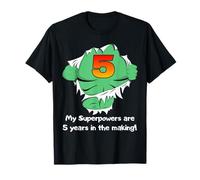 Kids Superhero Birthday Gift for 5 Year Old T-Shirt