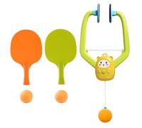 Kids Table Tennis Set, Indoor Paddle Ball Equipment, Interactive Game Trainer, Interactive Compact Training Paint Stirrer Kit, Flexible Orb Rebound Set for Home Family Play Fun 5.51inch
