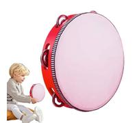 Kids Tambourine, Beginner Percussion Music Instrument, Educational Handheld Drum with 8-Inch Frame, Ideal for Music Classes, School Band, Early Learning, Parties, Church, Stage Performance
