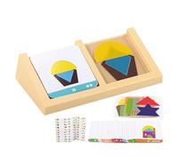 Kids Tangrams, Educational Puzzle Set, Geometric Pattern Blocks, Colorful Shape Game, Learning for Toddler Preschool Elementary Home Family Time Activities, 5.51x2.60x1.18 inches
