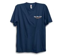 Kids Tax The Rich Parody T-shirt avec slogan politique drôle - Haut unisexe audacieux pour adultes, bleu marine, 9 ans