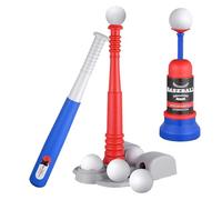Kids Tee Ball Set - 12 Inch Retractable Baseball Kit | High Qúalìťy T Ball Game - Lightweight Fun Sports Set for Hand Eye Coordination and Motor Skill Development, Ideāl gift for Birthday Tõddlers