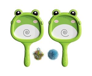 Kids Tennis Racket | Frog Shape Sports Racquet | Lightweight Training Toy- Tennis Rackets | for Beginner Indoor Outdoor Family Sport Games Improve Skills Beach Playground Garden Yard Boys Girls