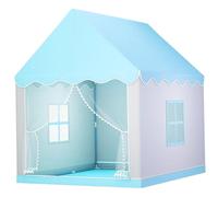 Kids Tente intérieure, 41x49x50 Pouces de Jeu Respirant avec Une Tente avec Rideau de Porte en Maille, Maison de Jeu pour Enfants Amovible avec Support en métal pour Un Enfant de 1-12 Ans, Bleu, Bleu