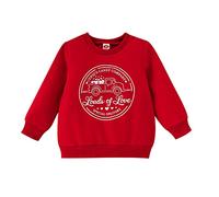 Kids Toddler Girl Boy Valentines Day Outfit Baby Crewneck Sweatshirt Graphic Long Sleeve Pullover T-Shirt Tops Clothes Fashion Outfit Gifts Clothes (RD1, 5-6 Years) k1129b