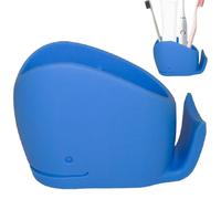 Kids Toothbrush Holder - Cute Whale Design | Easy-Clean Silicone | Soft silicone material, easy to clean, cute whale design, 12 × 8 × 5 cm size for bathroom, vanity and countertop storage.