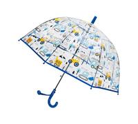 Kids Transparent Bubble Umbrella - Clear Dome Safety Windproof Umbrella | Rain Umbrellas With Easy-Grip Hook Handle, Anti-Pinch Round Tip, For Boys Girls Ages 2-7, Outdoor Beach Travel Camping Walking