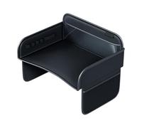 Kids Travel Tray, PU Leather Car Seat Desk Organizer, Lap Table Stand Holder for Tablet, Laptop, Cup, Snack, Airplane, Bed, Carseat, Home, Travel